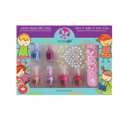 Set de 6 minis vernis à ongles pour enfant et accessoires - à partir de 3 ans