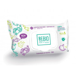 Lingettes calendula & karité BIO pour bébé 72 lingettes - BEBIO