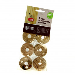 6 Jetons en Bois de Cèdre