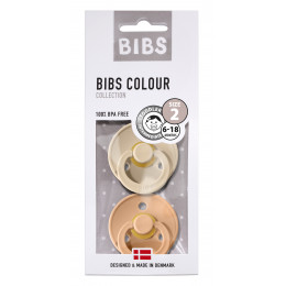 Set 2 tétines caoutchouc naturel - pêche et vanille