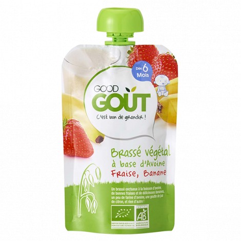 Brassé Végétal à base d'avoine - Fraise, banane - 90 g - Dès 6 mois Brassé Végétal à base d'avoine - Fraise, banane - 90 g - Dès 6 mois
