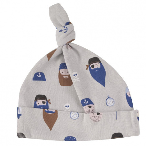 Bonnet en coton BIO - Pirates gris