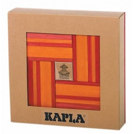 Coffret en carton contenant 40 planchettes (20 rouge + 20 orange) + Livre - à partir de 8 ans Coffret en carton contenant 40 planchettes (20 rouge + 20 orange) + Livre - à partir de 8 ans