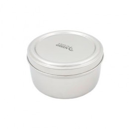 Boîte ronde en inox avec assiette incluse - Panipat - 1000 ml