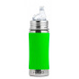 Biberon évolutif inox 325 ml bec de transition Vert