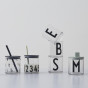 Couvercle et paille pour verre Design Letters - noir