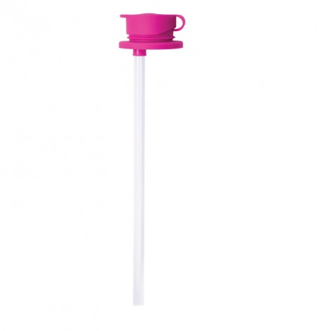 Bouchon en silicone avec paille pour bouteille et gourde - Rose Bouchon en silicone avec paille pour bouteille et gourde - Rose