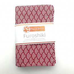 Furoshiki 75 x 75 cm - Vagues Rouge