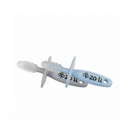 Chubby gummy anneau de dentition en silicone - Bleu et gris - Lot de 2