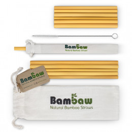 Pailles en bambou 14 et 22 cm Lot de 12 - Bambaw