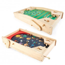 2in1 Pinball Planet et Flipper Football en bois - à partir de 6 ans