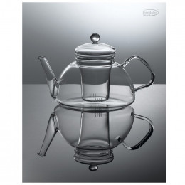 Théière et filtre en verre - 1,2 litre