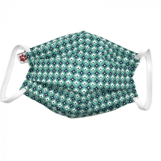 Masque buccal avec pince nez pour adulte - Iska green Masque buccal avec pince nez pour adulte - Iska green