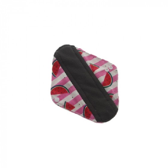 Serviette hygiénique lavable Minky - absorbant gris - Pastèques Serviette hygiénique lavable Minky - absorbant gris - Pastèques