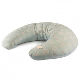 Coussin de maternité Luna - White gatsby & Antique green