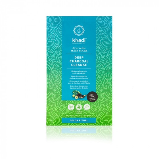 Masque capillaire ayurvédique - Charbon actif Amla - 50 g Masque capillaire ayurvédique - Charbon actif Amla - 50 g