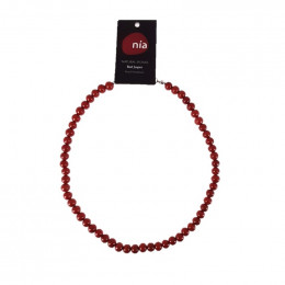 Collier perle 45 cm Jaspe rouge