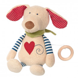Peluche Nature musicale - Chien coeur