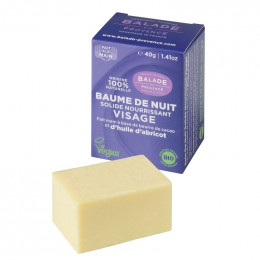 Baume de nuit solide Bio visage - Nourrissant - 40 g