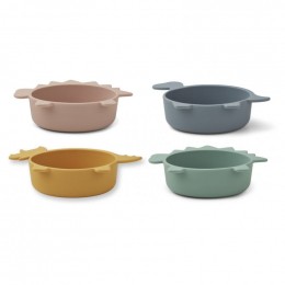Set de 4 bols en silicone Iggy - Dino multi mix