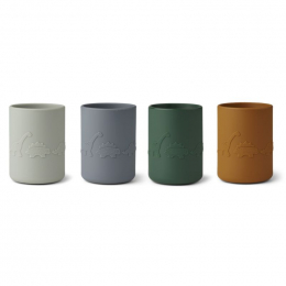 Set de 4 gobelets Ethan - Dino blue multi mix