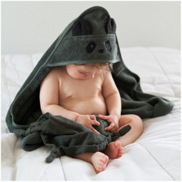 Cape de bain Albert - Panda hunter green
