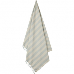 Serviette de plage Mona - Y&D stripe: Sea blue&sandy