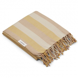 Serviette de plage Mona - Y&D stripe: Peach&sandy&yellow mellow