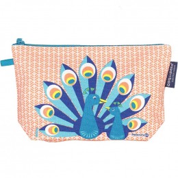 Trousse à soufflets en coton Bio - Paons