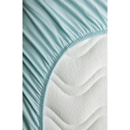 Drap Housse en Coton Bio pour lit bébé - 60x120 cm - Bleu ciel