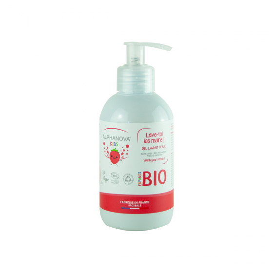 Lave toi les mains ! Gel lavant doux Bio - Fraise et Coton - 250 ml