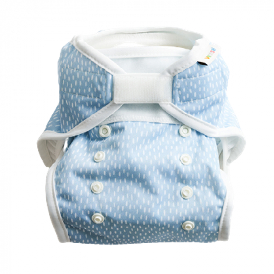 Couche lavable TE1 en coton BIO- Gouttes Bleu Couche lavable TE1 en coton BIO- Gouttes Bleu
