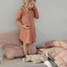 Couette lit bébé Jalle - Stripe: Sandy & tuscany rose