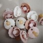 Set de 2 tétines en latex Daisy - Baby blush/woodchuck