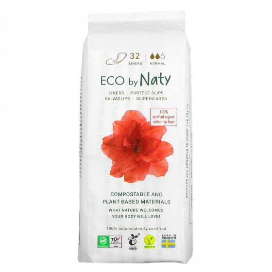 Protège-slips 100 % eco Flux Normal - 32 pcs Protège-slips 100 % eco Flux Normal - 32 pcs
