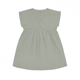 Robe en mousseline - coton biologique - olive