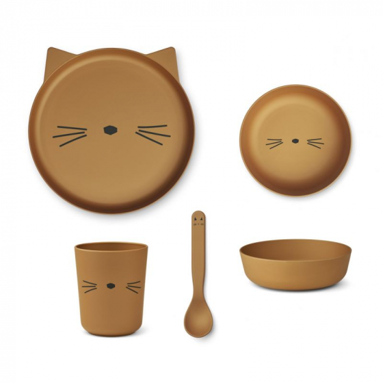 Vaisselle pour enfant Brody - Cat golden caramel