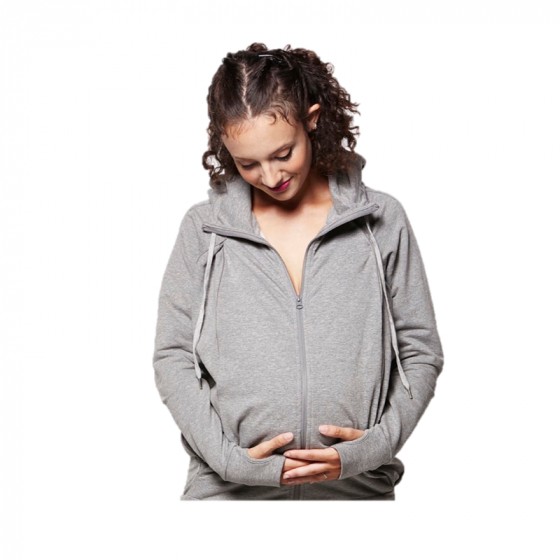 Sweat du parent - grossesse et portage - Gris athlétique