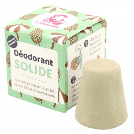 Déodorant solide - Sauge, cèdre et ravintsara - 30 ml Déodorant solide - Sauge, cèdre et ravintsara - 30 ml