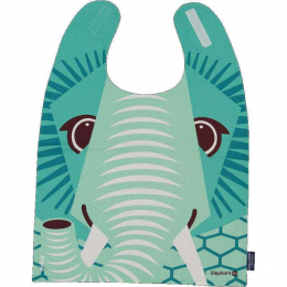 Grande serviette - bavoir - coton organique - motif éléphant
