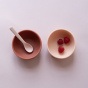 Set de 2 cuillières en silicone Bambino - Blush / Terracotta
