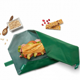 Pochette sandwich lavable et réutilisable Boc'n'Roll - Square Green