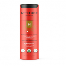 Bâton solaire minéral sans parfum SPF 30 visage 30 g - Attitude