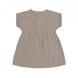 Robe en mousseline - coton biologique - taupe