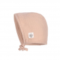 Bonnet en mousseline - coton biologique - powder pink