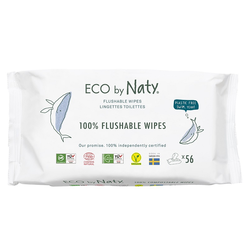 Naty - Lingettes-toilettes - Sans parfum 100% ECO - 42pcs - Sebio