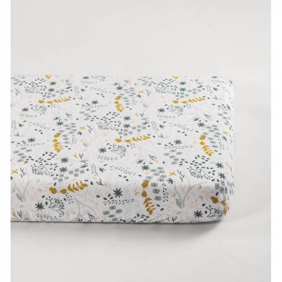 Drap Housse en Coton Bio pour lit bébé - 60x120 cm - Yukari Drap Housse en Coton Bio pour lit bébé - 60x120 cm - Yukari