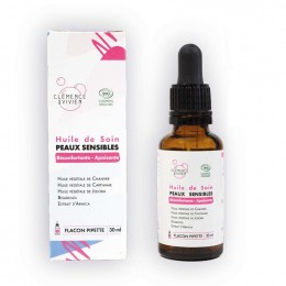 Huile de soin BIO Peaux sensibles 30 ml - Clémence et Vivien