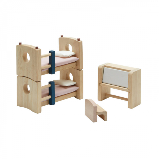 Plan Toys - Chambre d'enfants pour maison de poupée - Orchard