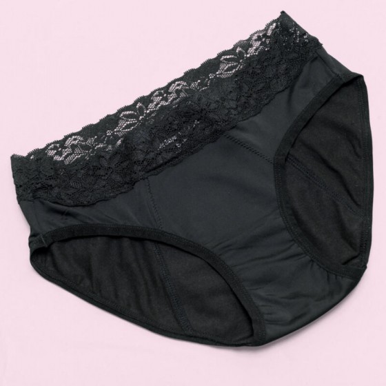 Culotte menstruelle - style dentelle - Noir Culotte menstruelle - style dentelle - Noir